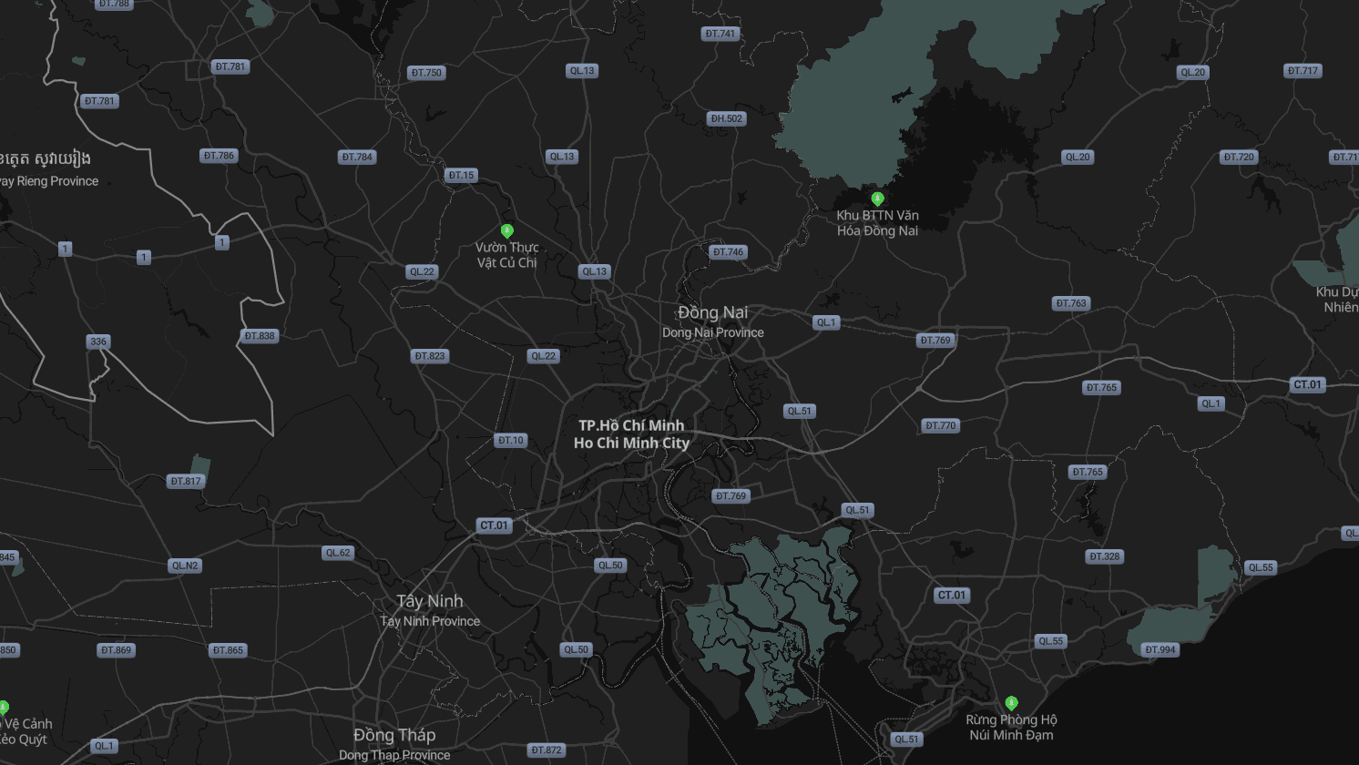 Dark basemap