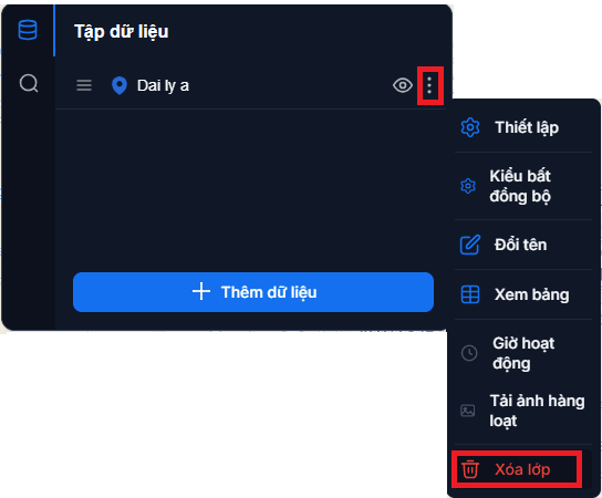 Removing a data layer from the map